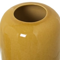 Vase Alexandra House Living Mustard Ceramic Shiny 15 x 15 x 33 cm