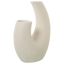 Vase Alexandra House Living Beige aus Keramik Gesichtet 16 x 33 x 37 cm