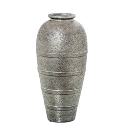 Vase Alexandra House Living Silberfarben aus Keramik 24 x 25 x 59 cm