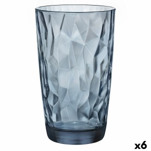 Trinkglas Bormioli Rocco Diamond Blau Glas 470 ml (6 Stück)