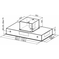 Hotte standard Mepamsa Cielo 740 m³/h 90cm Inox LED Acier