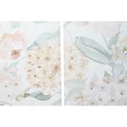 Painting DKD Home Decor Flowers 55 x 3 x 135 cm Shabby Chic (3 Pieces)