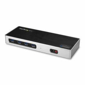 Hub USB Startech DK30A2DH Schwarz/Silberfarben Silberfarben 40 W