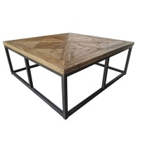 Table Basse Home ESPRIT Bois Métal 120 x 120 x 45 cm