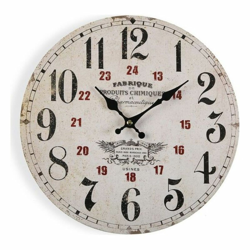 Horloge Murale Versa Pharmautique Bois (4 x 30 x 30 cm)