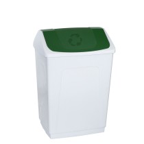 Rubbish bin Denox White Green 55 L