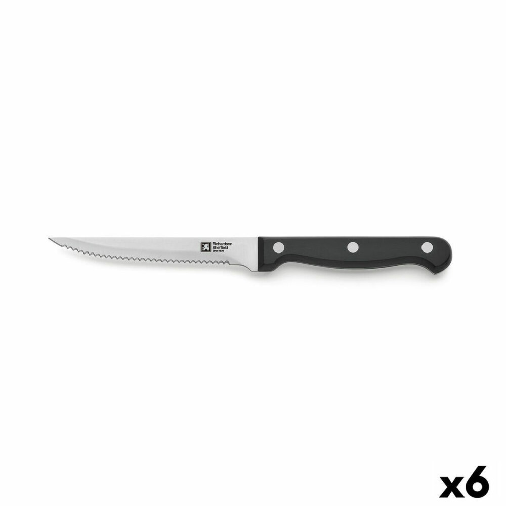 Steakmesser Richardson Sheffield Artisan Schwarz Metall 11,5 cm (Pack 6x)