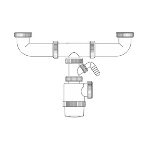 Spülbecken Siphon Mirtak PVC