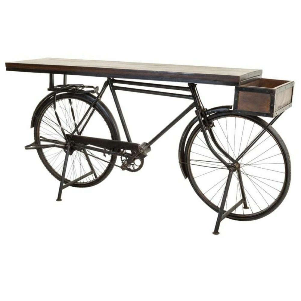 Meuble d'Entrée Alexandra House Living Bike Marron Noir Fer Bois de manguier 50 x 90 x 198 cm