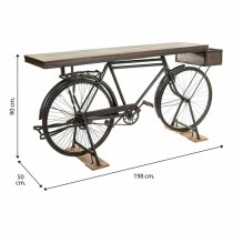 Eingangsbereich Alexandra House Living Bike Braun Schwarz Eisen Mango-Holz 50 x 90 x 198 cm