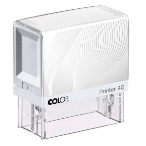 Timbre Colop Printer 40 Blanc Bleu