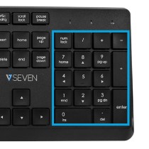 clavier et souris V7 CKW350ES Noir Espagnol Qwerty