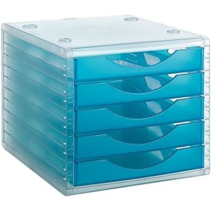 Classeur modulaire Archivo 2000 ArchivoTec Serie 4000 5 tiroirs Din A4 Bleu 34 x 27 x 26 cm