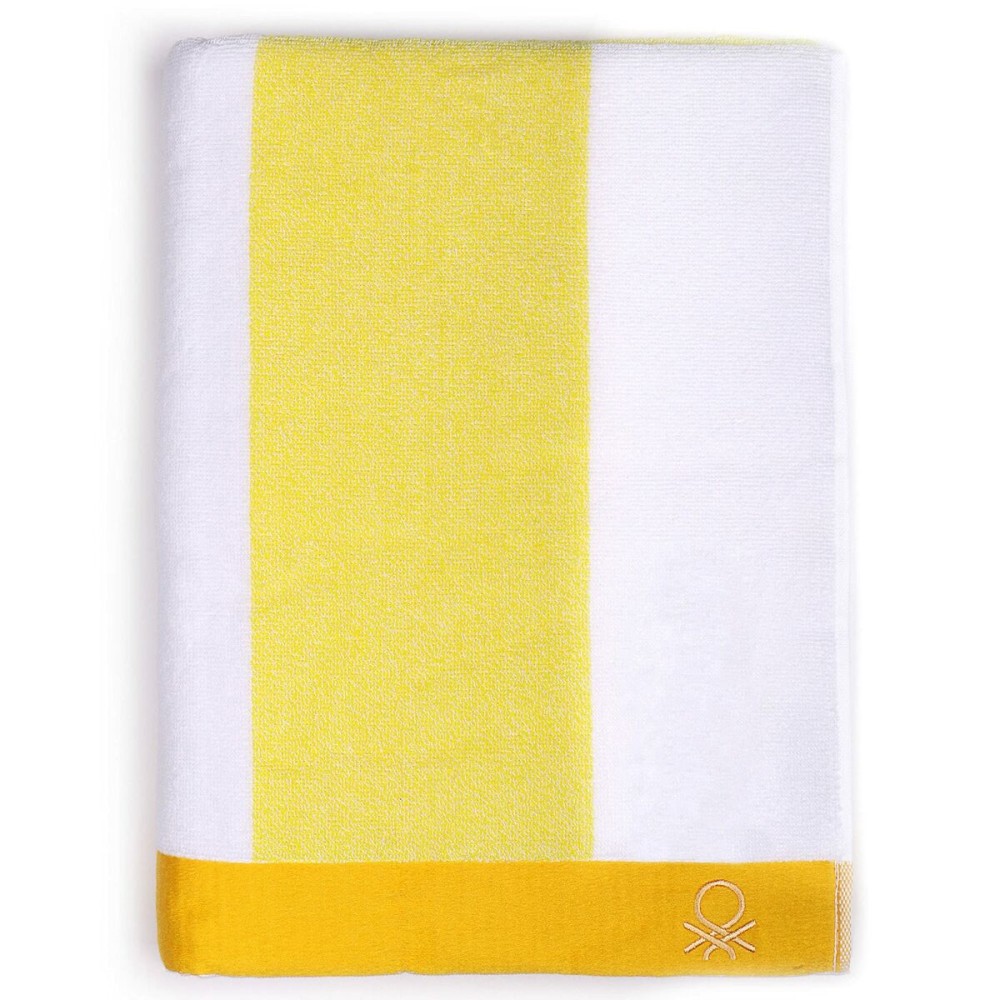 Beach Towel Benetton BE041 Yellow 160 x 90 cm (90 x 160 cm)