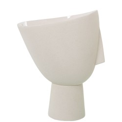 Vase Alexandra House Living Beige aus Keramik Gesichtet 27 x 27 x 35 cm