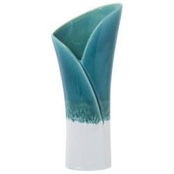 Vase Alexandra House Living Bleu Blanc Céramique 12 x 16 x 38 cm