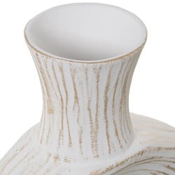 Vase Alexandra House Living Weiß Gold aus Keramik 11 x 27 x 47 cm