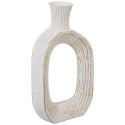 Vase Alexandra House Living Blanc Doré Céramique 11 x 27 x 47 cm