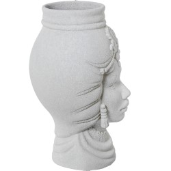 Vase Alexandra House Living Blanc Céramique Africaine 21 x 21 x 39 cm