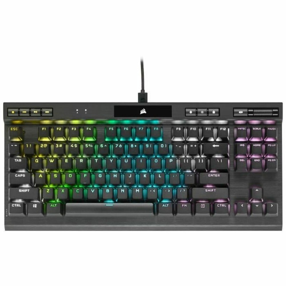 Clavier Bluetooth avec Support pour Tablette Corsair K70 RGB TKL Noir Français AZERTY