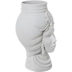 Vase Alexandra House Living White Ceramic African Woman 21 x 21 x 39 cm