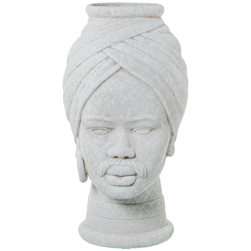 Vase Alexandra House Living Blanc Céramique Africaine 18 x 18 x 29 cm