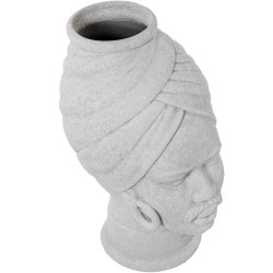 Vase Alexandra House Living Blanc Céramique Africaine 18 x 18 x 29 cm