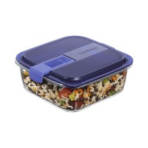 Lunchbox hermetisch Luminarc Easy Box Blau Glas (6 Stück) (1,22 L)