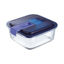 Lunchbox hermetisch Luminarc Easy Box Blau Glas (6 Stück) (1,22 L)