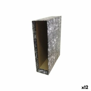 étui d'archivage Unipapel 35,5 x 29,5 x 8,6 cm Noir A4 Carton (12 Unités)