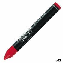 Wachstifte bunt Staedtler Lumocolor Permanent Rot (12 Stück)