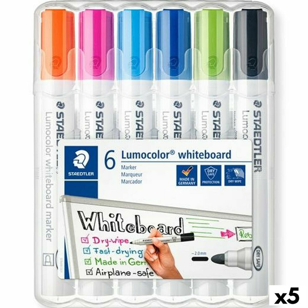 boîte de marqueurs Staedtler Lumocolor 351 Tableau blanc 6 Pièces (5 Unités)