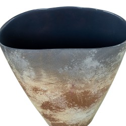 Vase Alexandra House Living Grau Kupfer Kristall 28 x 46 x 23 cm