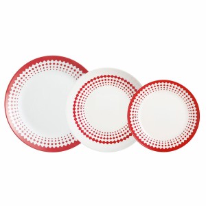 Assietes Arcopal 5753400 Rouge Blanc Multicouleur verre 18 Pièces