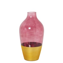 Vase Alexandra House Living Gold Kristall 13 x 13 x 26 cm