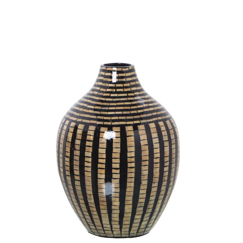 Vase Alexandra House Living Holz Bambus 25 x 25 x 35 cm