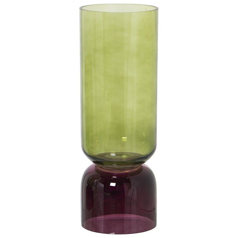 Vase Alexandra House Living Green Crystal 11 x 11 x 32 cm