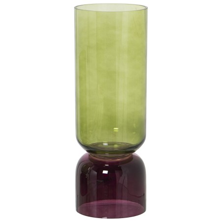 Vase Alexandra House Living Green Crystal 11 x 11 x 32 cm