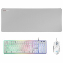 clavier et souris Mars Gaming MCPXWES Blanc Espagnol Qwerty QWERTY LED RGB