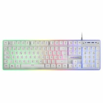 clavier et souris Mars Gaming MCPXWES Blanc Espagnol Qwerty QWERTY LED RGB