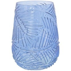 Vase Alexandra House Living Blau Kristall 17 x 17 x 23 cm