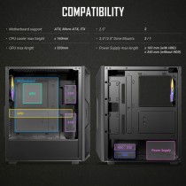 Boîtier ATX semi-tour Antec AX61 Elite Noir