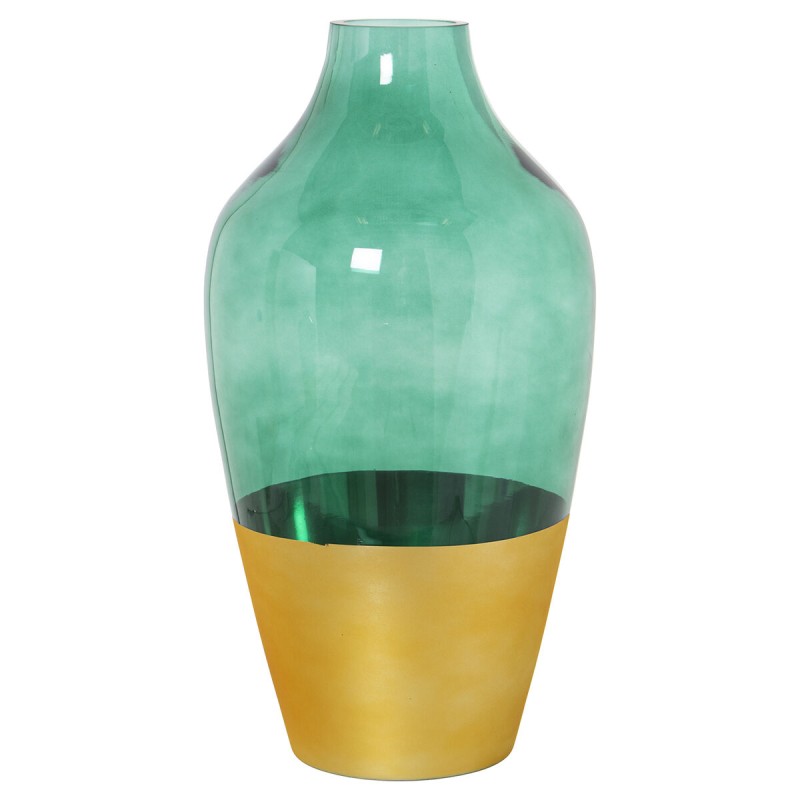 Vase Alexandra House Living Vert Doré Verre 17 x 17 x 32 cm