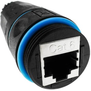 Adapter RJ45 Techly IWP-MD C6-IP68T Black