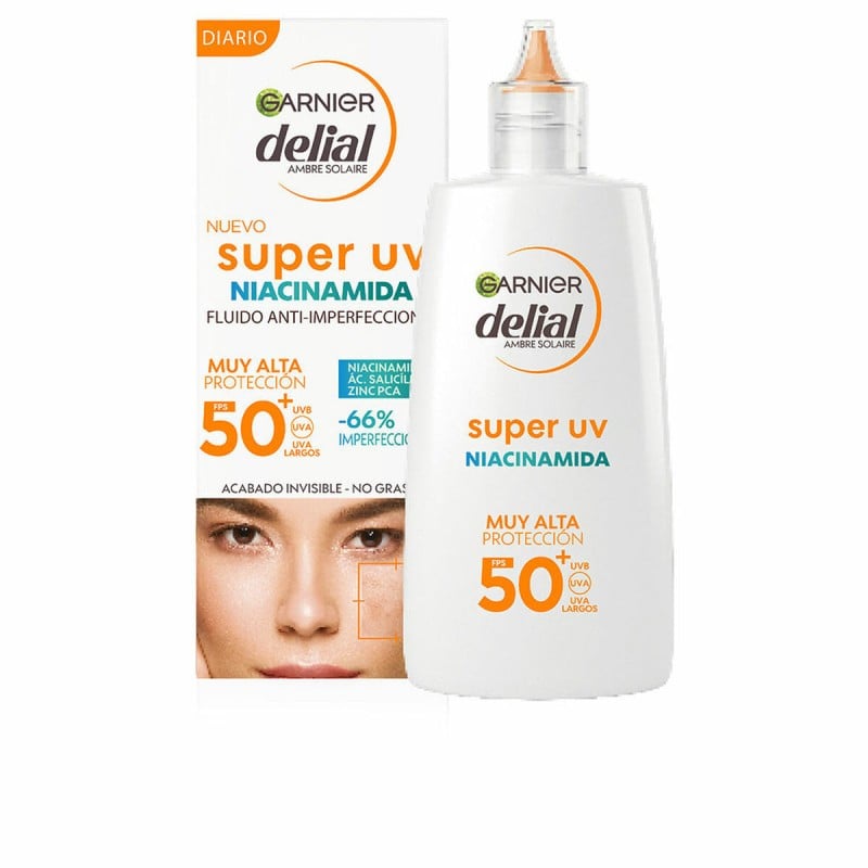 Anti-Imperfektionsbehandlung Garnier Delial Super Uv Spf 50 40 ml Niacinamid