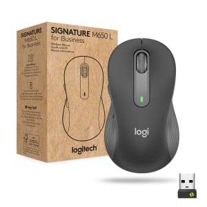 Souris Bluetooth Sans Fil Logitech M650 L Graphite Acier 4000 dpi