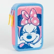 Double Pencil Case Minnie Mouse Pink 12,5 x 19,5 x 4,5 cm