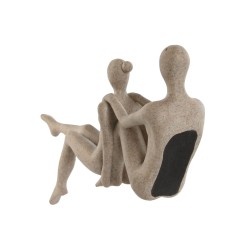 Deko-Figur Home ESPRIT Beige Yoga 20 x 10 x 50 cm