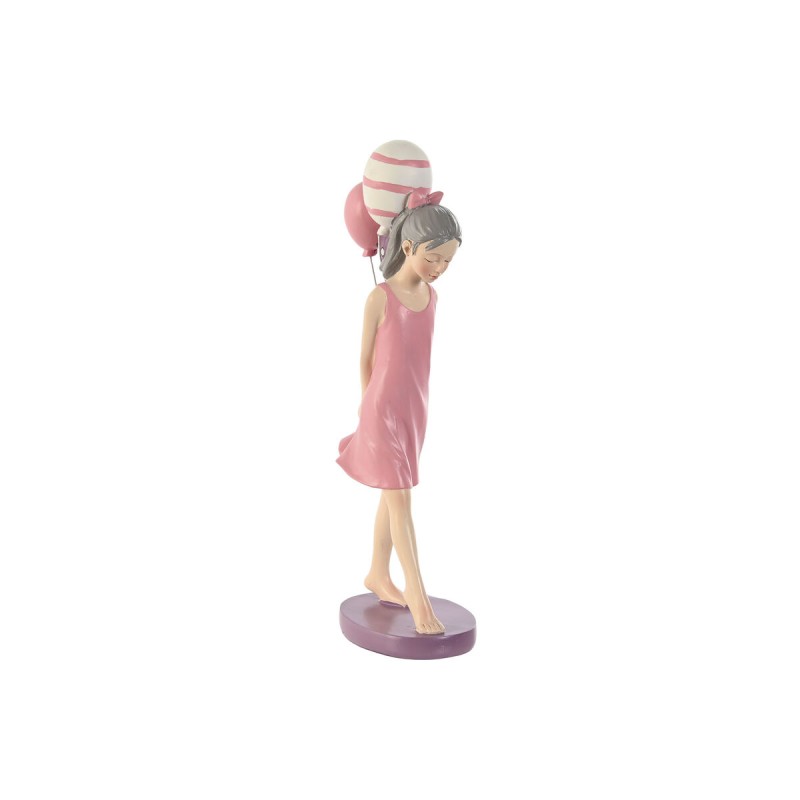 Deko-Figur Home ESPRIT Rosa Violett chica 7 x 11 x 27 cm