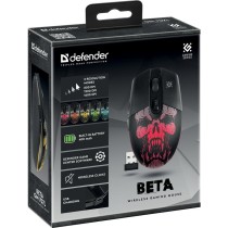 Wireless Mouse Defender Beta GM-707L Black Multicolour 1600 dpi